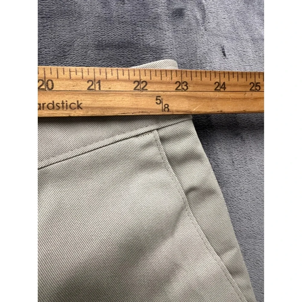Lee Double Pleat Chino Pants‎ Mens 48x32 Khaki Wrinkle Free Tapered Leg 414-1250